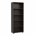 Libreria Verticale 5 Ripiani in Legno Melaminico Wenge per Soggiorno