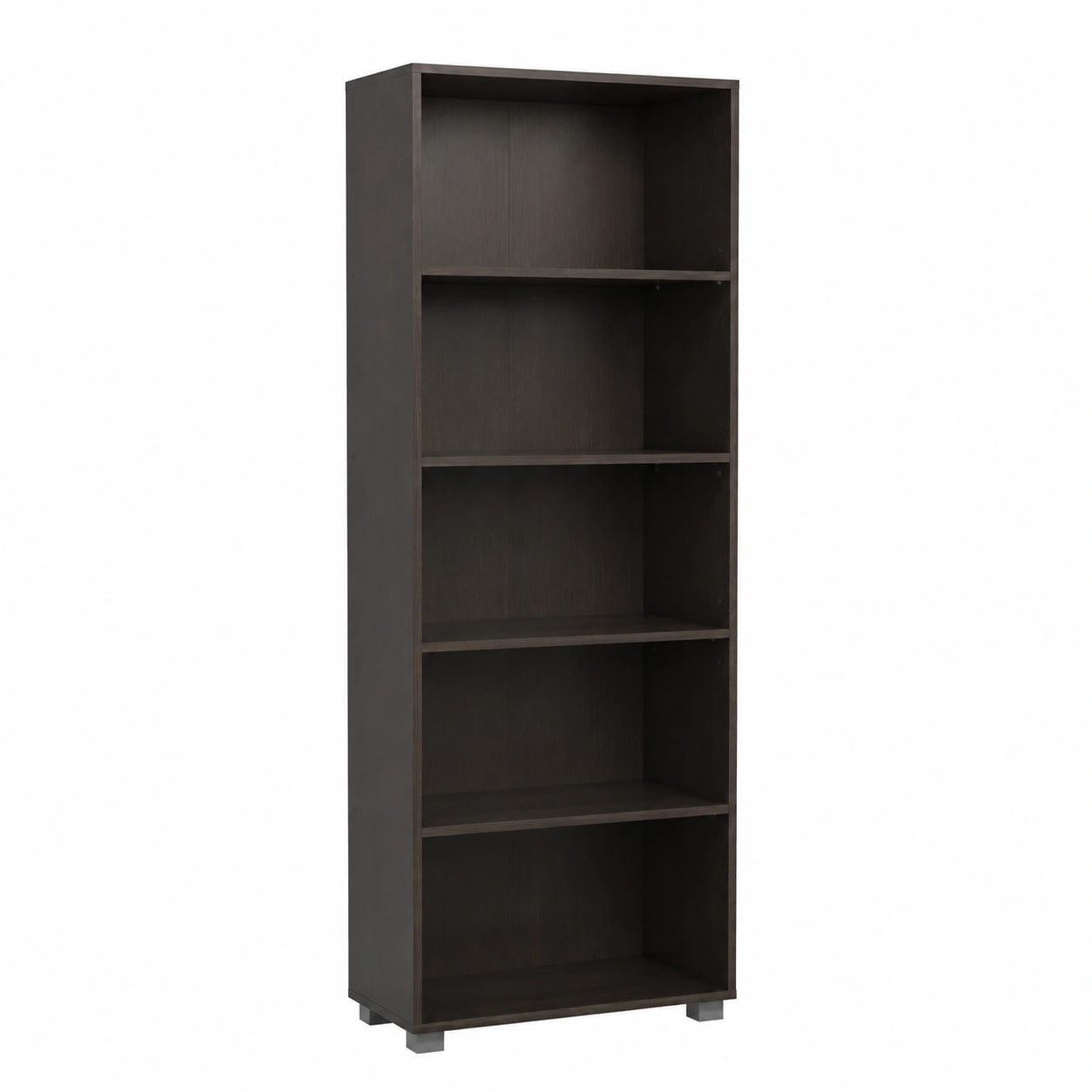 Libreria Verticale 5 Ripiani in Legno Melaminico Wenge per Soggiorno