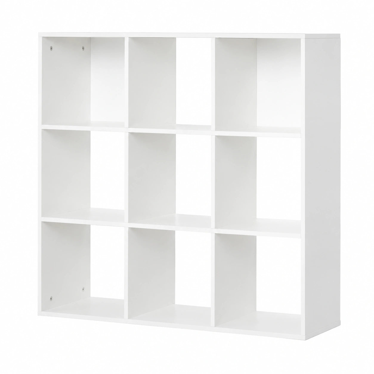 Scaffale Moderno Bianco con 9 Scomparti in Legno per Casa e Ufficio