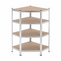 Scaffale angolare in metallo EASYmaxx per carichi pesanti con 5 ripiani regolabili 180x90x40 cm