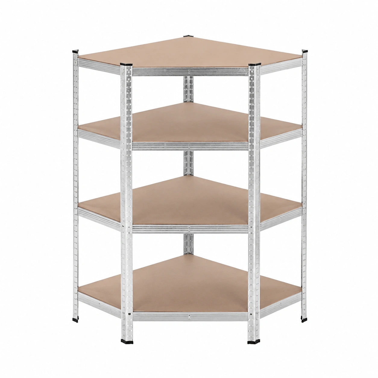 Scaffale angolare in metallo EASYmaxx per carichi pesanti con 5 ripiani regolabili 180x90x40 cm