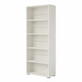 Scaffale in Legno Vela 5 Ripiani 190 cm per Ufficio e Soggiorno - Bianco