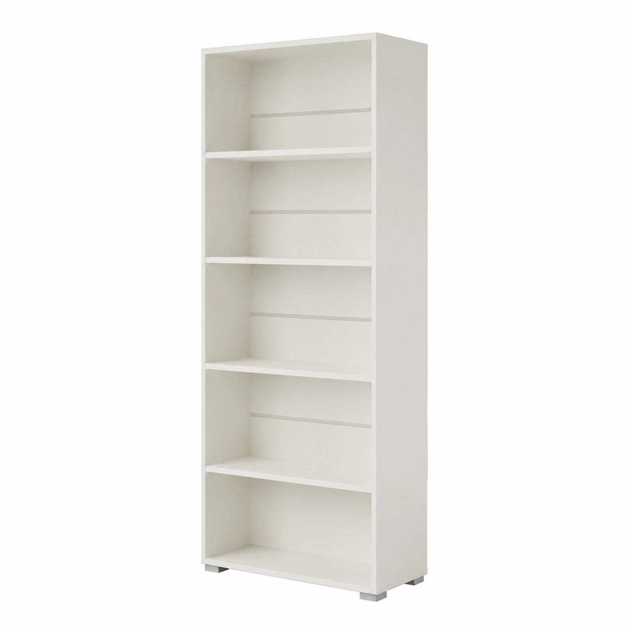 Scaffale in Legno Vela 5 Ripiani 190 cm per Ufficio e Soggiorno - Bianco