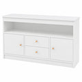 Mobile Giocattoli per Bambini con Cassetti e Armadi in Legno, Scaffale per Cameretta e Sala Giochi, 106x30x62 cm, Bianco