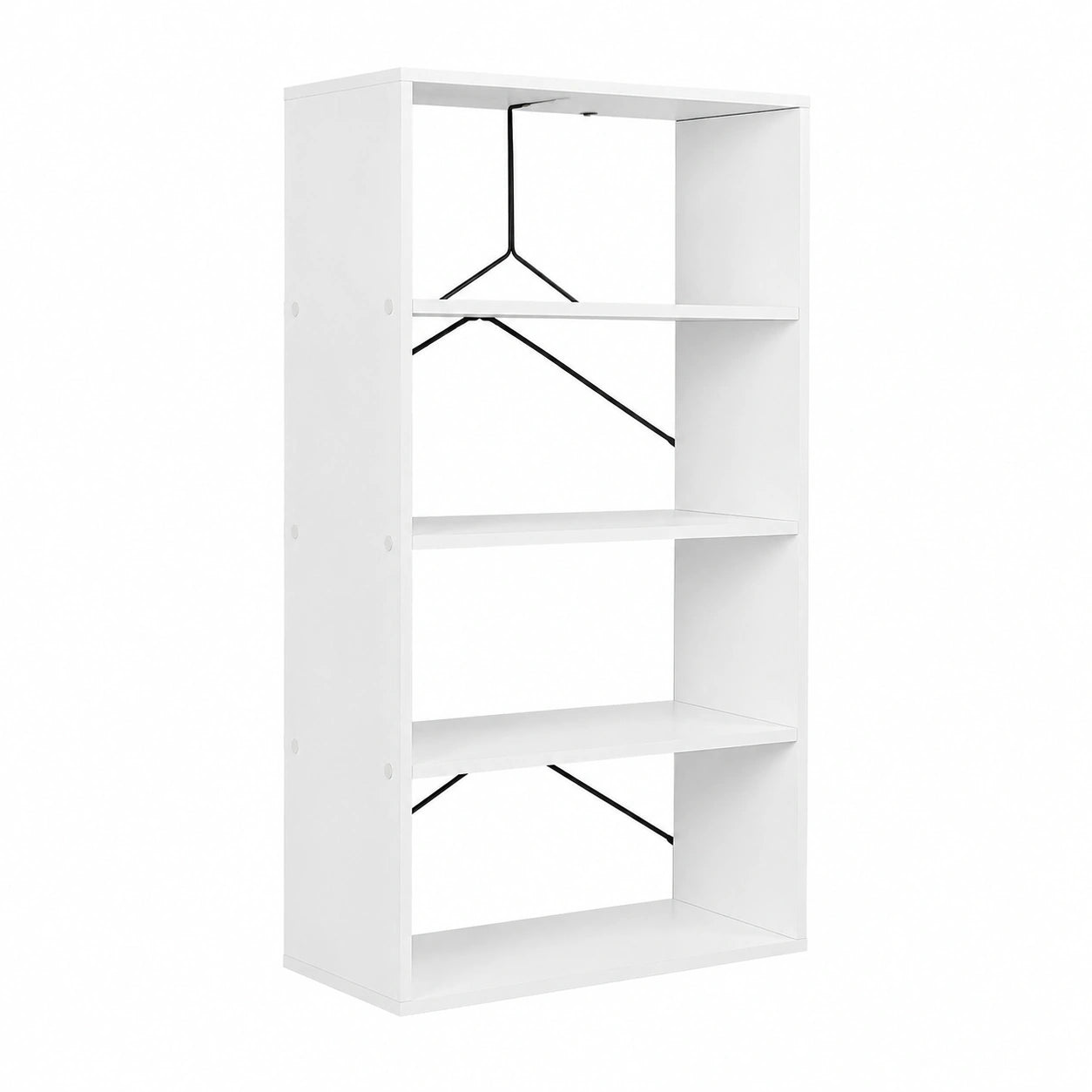 WOLTU Libreria Moderna a 4 Ripiani in Legno, Salvaspazio Bianco Multiuso per Casa e Ufficio, Dimensioni 60x30x149cm