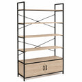 Scaffale Industriale XL a 5 Ripiani con Armadietto, 170 cm