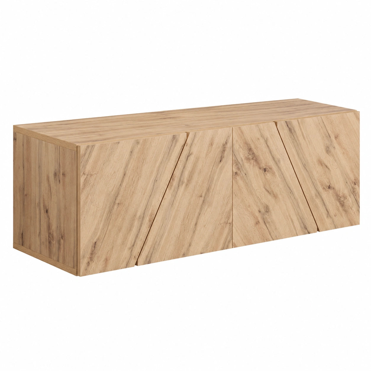 Mobili Fiver Porta TV Sospeso Moderno in Rovere Rustico 104x42x36 cm